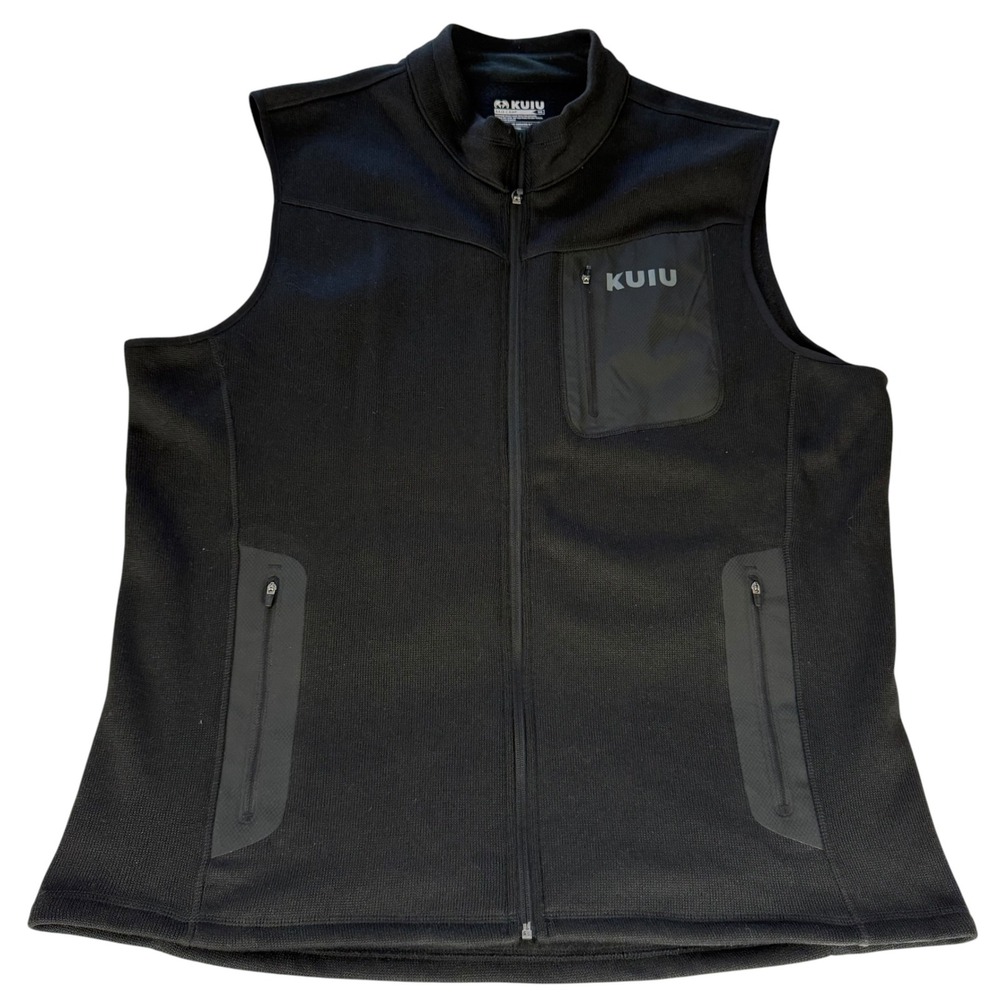 Kuiu Base Camp High Loft Sweater Fleece Vest Mens 3XL Black Full Zip Technical